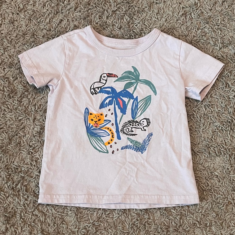 Tea Collection Baby Girl Purple Rainforest / Jungle Animals Tee Shirt Top